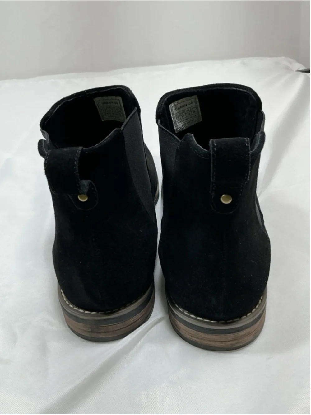 Mens New Bruno Marc Urban Pullon Chelsea Ankle Boots Size 13 Black